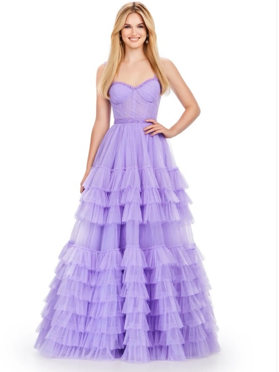 Ashley Lauren Dresses & Skirts - Ashley Lauren Purple Ruffle Prom Dress